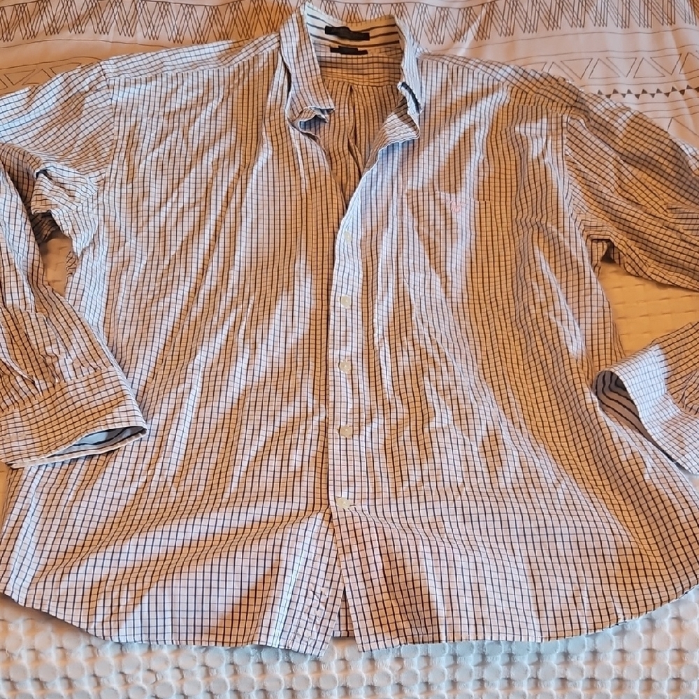 Gant Blue and White Checkered Casual Shirt